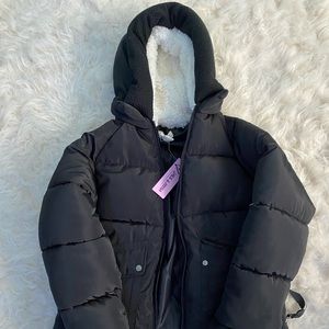 Black puffer jacket